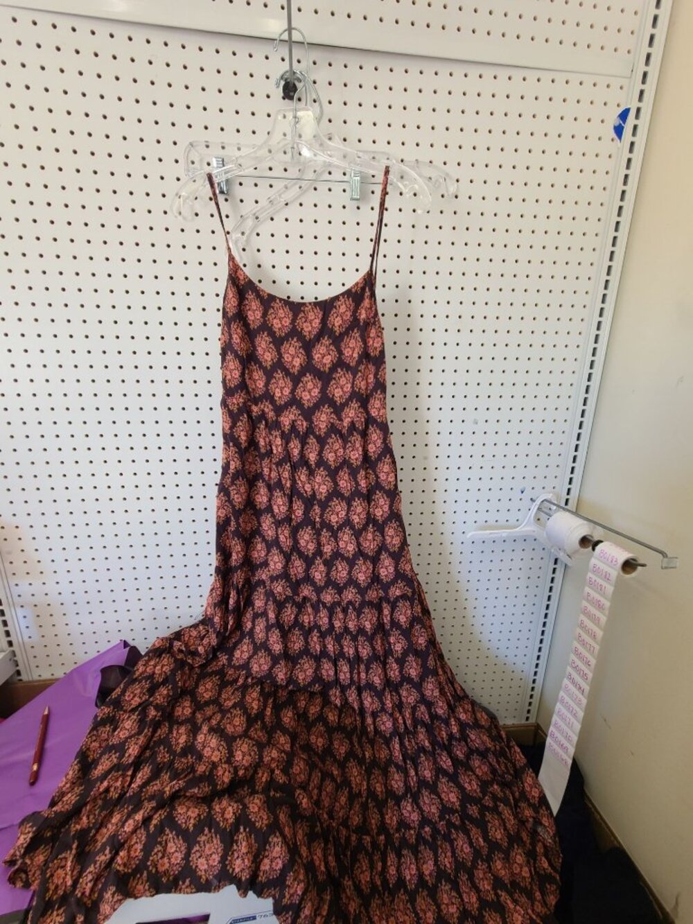 Auguste Womens Floral Maxi Dress With Adjustable Straps Size S